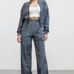 Хлопковый костюм на молнии A4+E2-LDP159