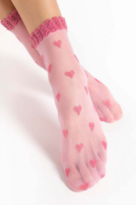 Носки с сердечками Kokoro G1189 20d