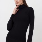 Бесшовная водолазка из микрофибры UP-00000398 black