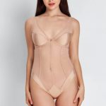 Боди с декоративными швами 8172-157 beige