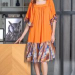 Домашнее платье из вискозы 257 marigold print