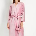 Халат из фактурного велюра 8161-6741 marshmallow