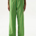 Хлопковые брюки 251204-06 Strapped Cotton retro green
