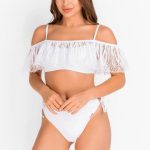 Раздельный купальник с оборкой 943-046/943-225-1 white