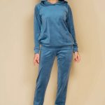 Велюровый комплект с капюшоном 807-6201 jeans