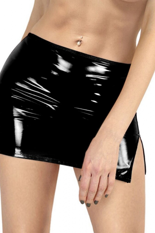 Виниловая юбка Stella black